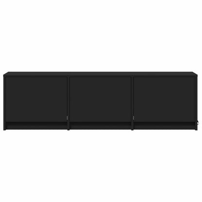 TV-kast met LED Zwart 140 x 34 x 40 cm Geconstrueerd hout
