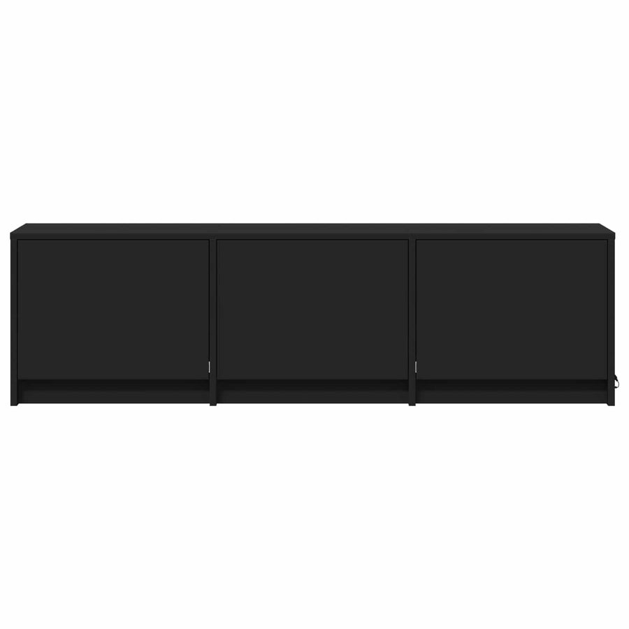 TV-kast met LED Zwart 140 x 34 x 40 cm Geconstrueerd hout