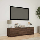 Tv-kast 140x34x40 cm bruine eik met LED