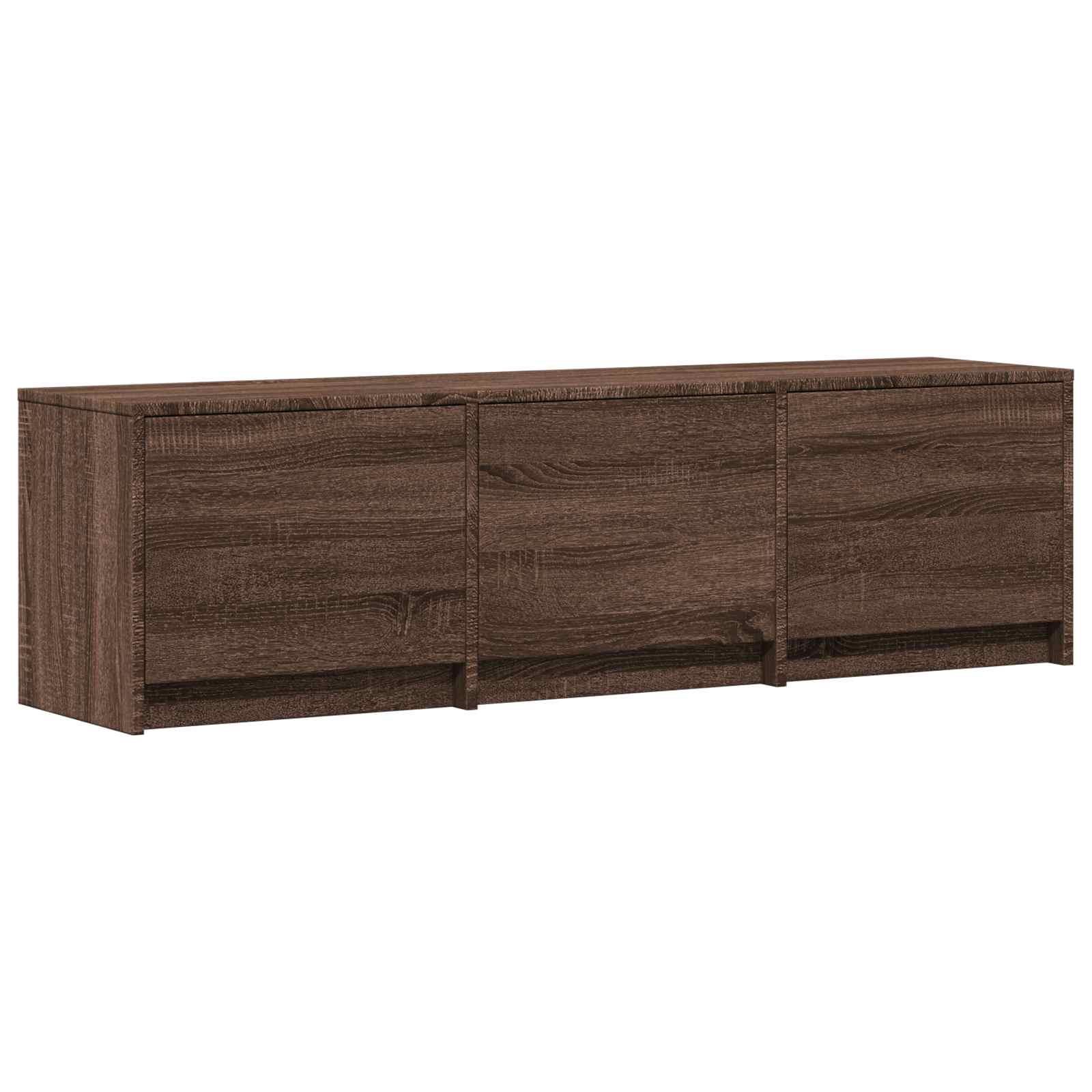 TV-kast met LED Bruine eik 140 x 34 x 40 cm Geconstrueerd hout