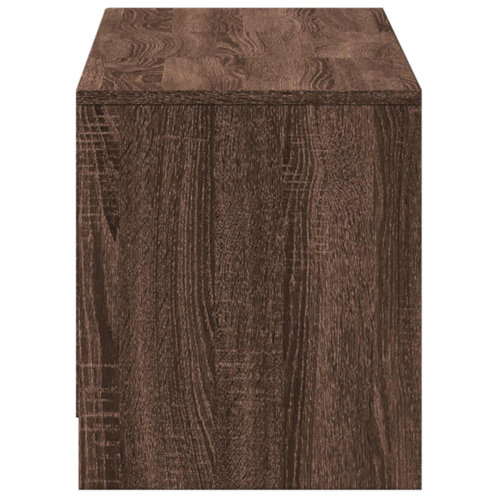 TV-kast met LED Bruine eik 140 x 34 x 40 cm Geconstrueerd hout