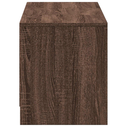 TV-kast met LED Bruine eik 140 x 34 x 40 cm Geconstrueerd hout
