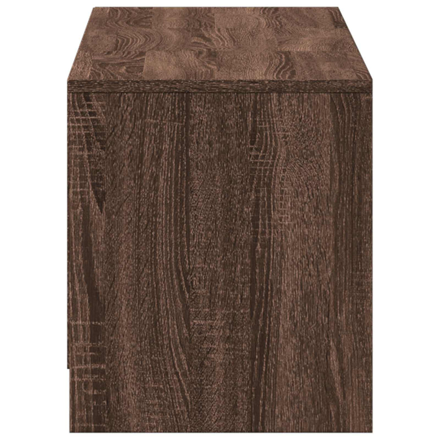 TV-kast met LED Bruine eik 140 x 34 x 40 cm Geconstrueerd hout