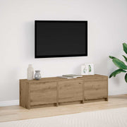 Tv-kast 140x34x40 cm ambachtelijk eiken met lade en led