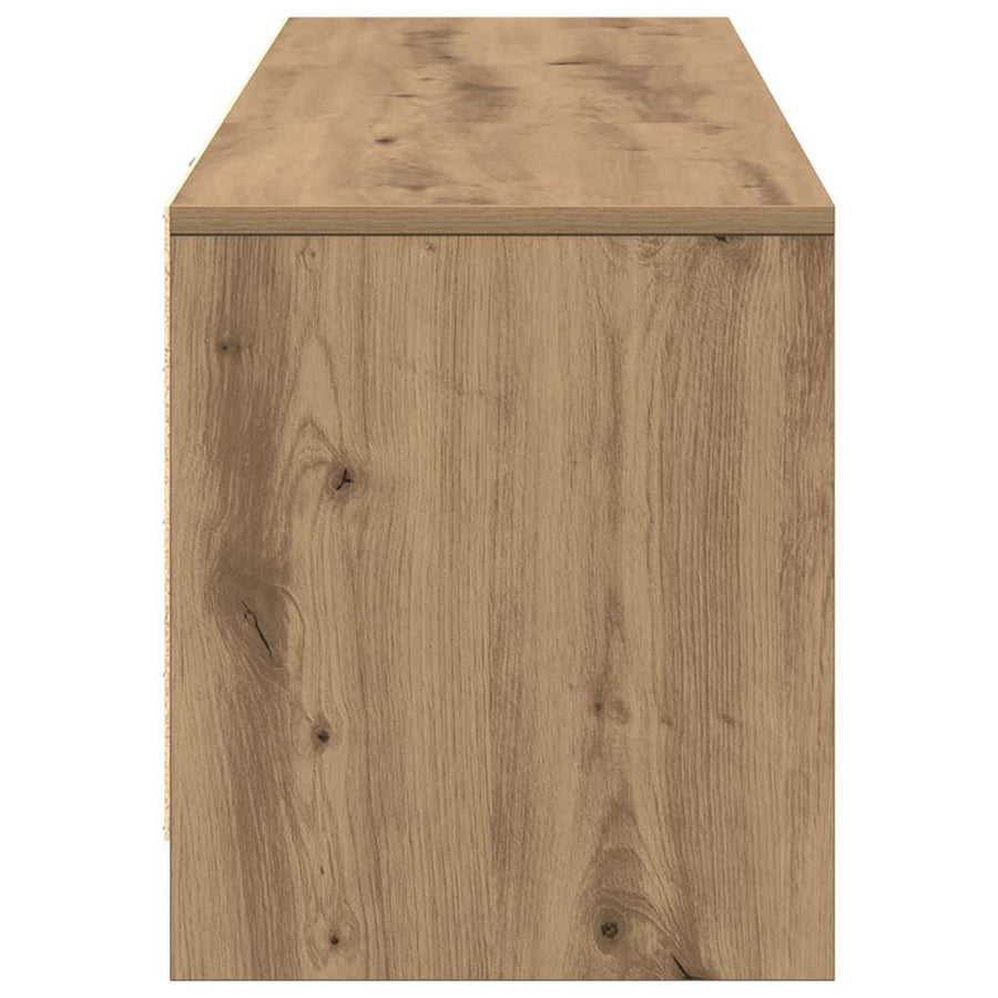 TV kast met LED's met lade Ambachtelijk eiken 140 x 34 x 40 cm