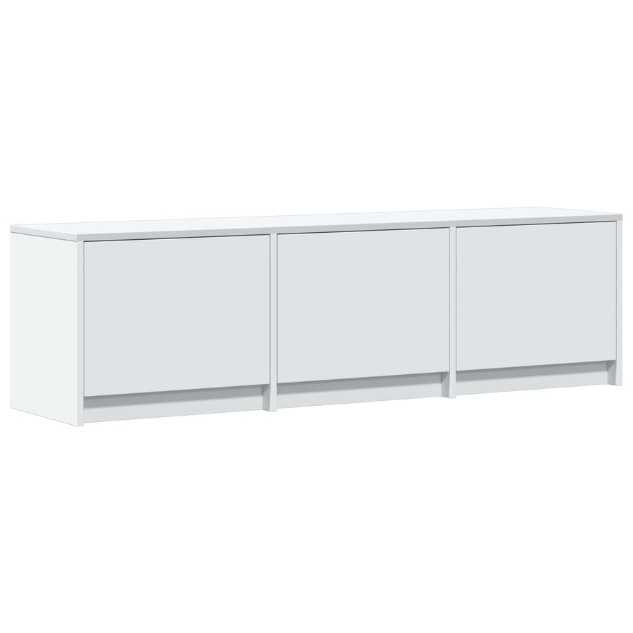 TV-kast met LED Wit 140 x 34 x 40 cm Bewerkt hout