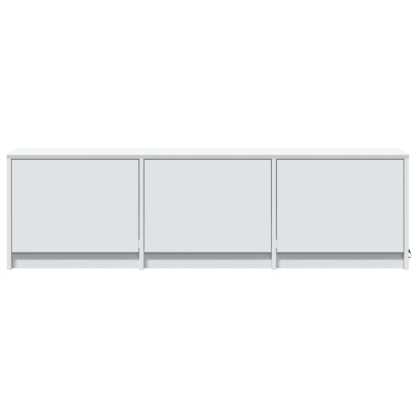 TV-kast met LED Wit 140 x 34 x 40 cm Bewerkt hout