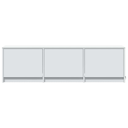 TV-kast met LED Wit 140 x 34 x 40 cm Bewerkt hout