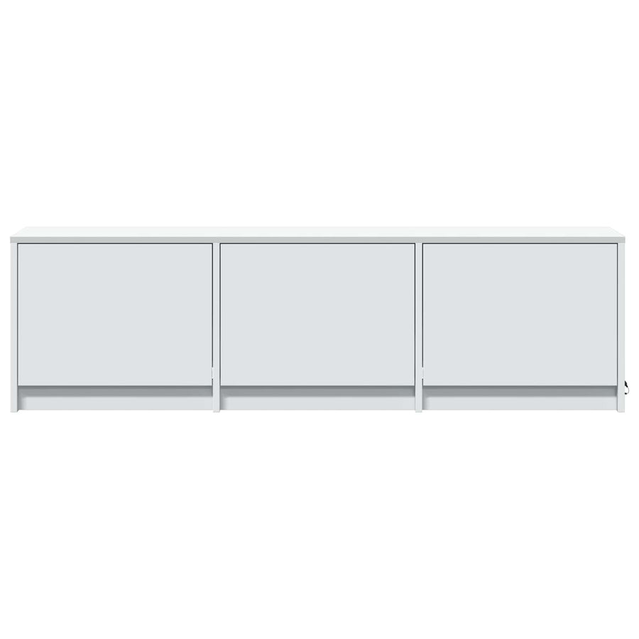 TV-kast met LED Wit 140 x 34 x 40 cm Bewerkt hout
