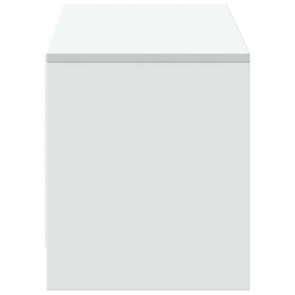 TV-kast met LED Wit 140 x 34 x 40 cm Bewerkt hout