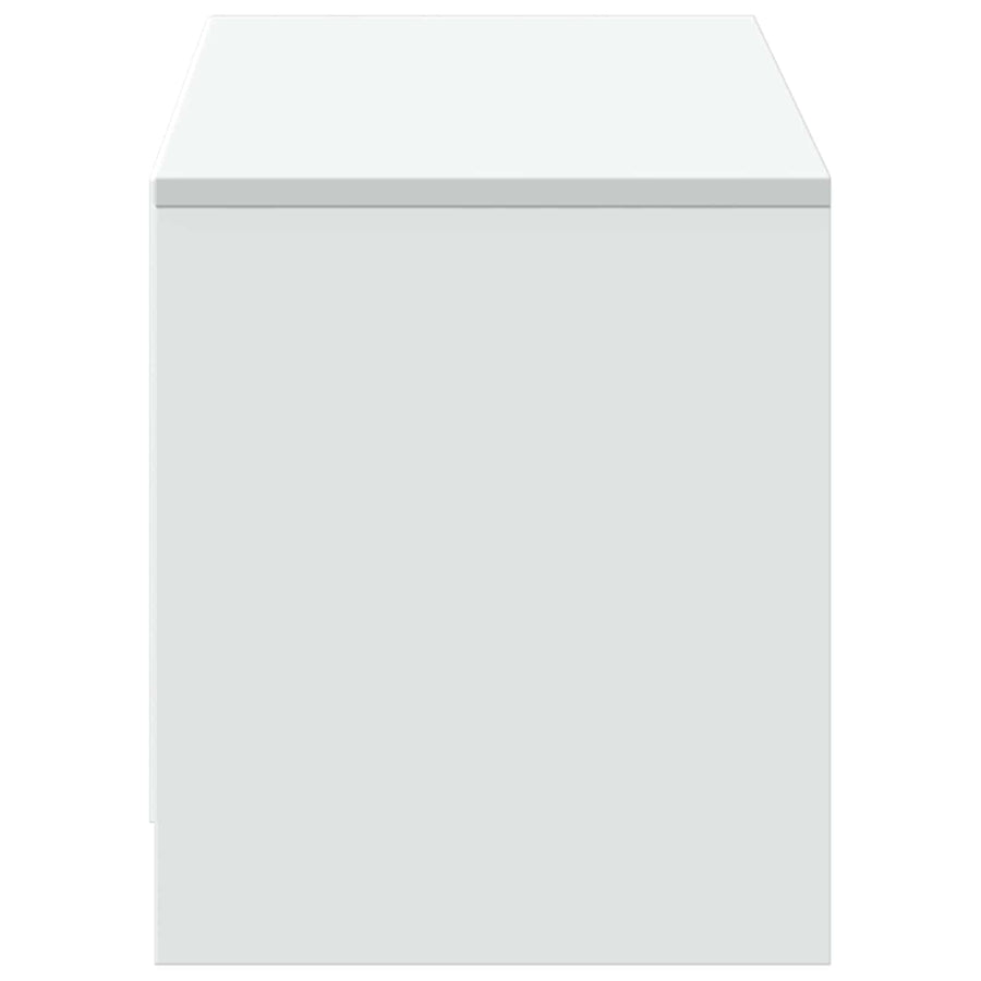 TV-kast met LED Wit 140 x 34 x 40 cm Bewerkt hout