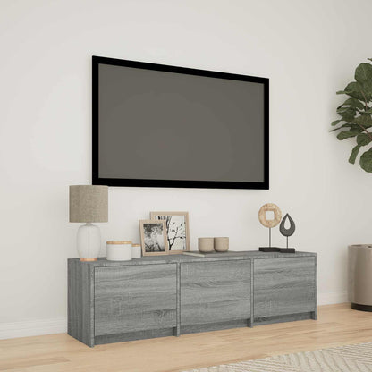 TV-kast met LED met LED met lade Grijze Sonoma 140 x 34 x 40 cm