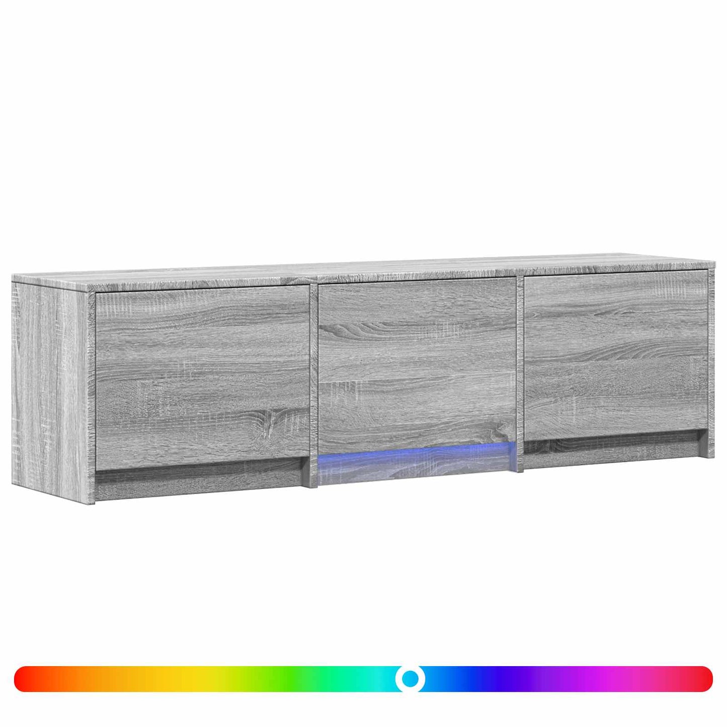 TV-kast met LED met LED met lade Grijze Sonoma 140 x 34 x 40 cm