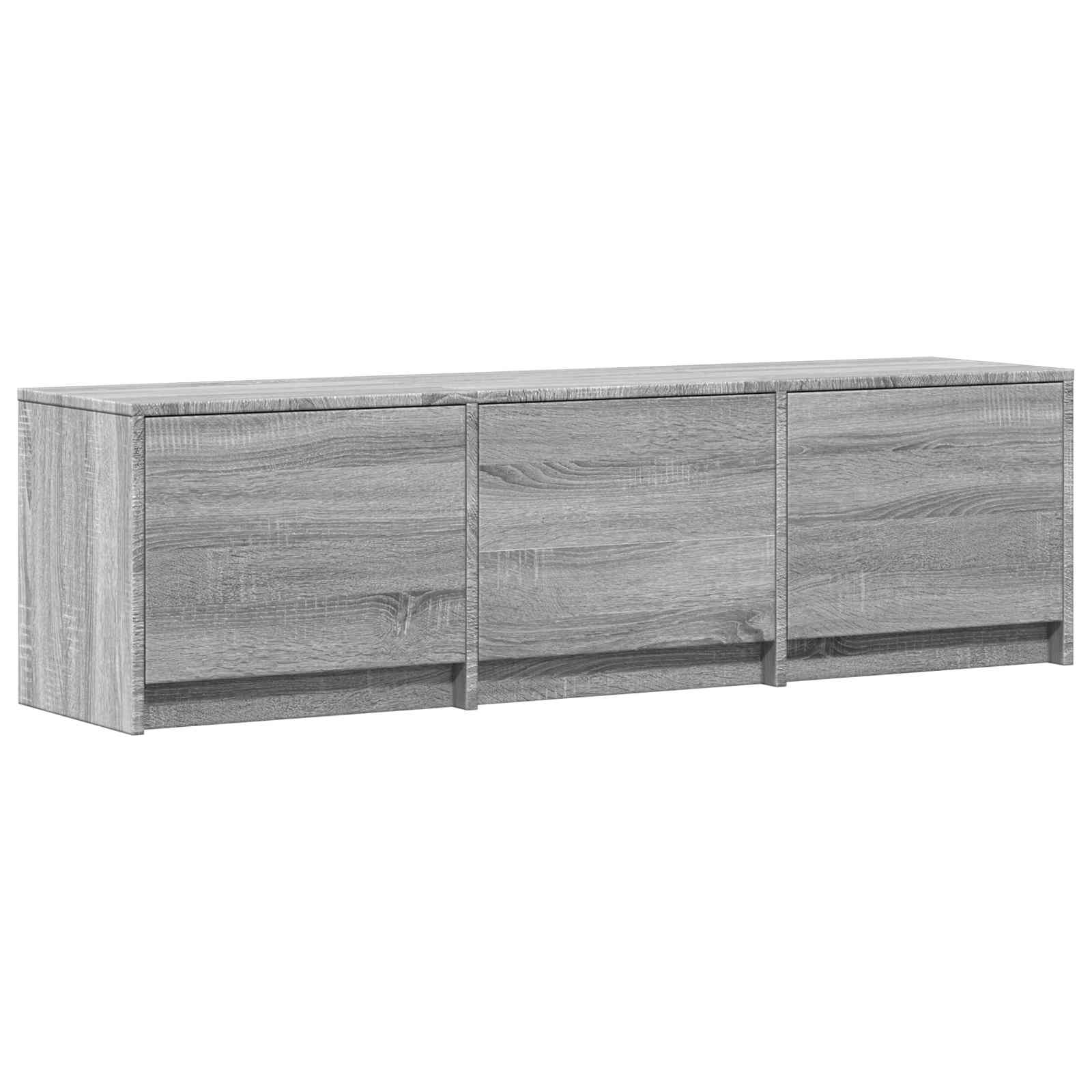 TV-kast met LED met LED met lade Grijze Sonoma 140 x 34 x 40 cm