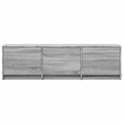 TV-kast met LED met LED met lade Grijze Sonoma 140 x 34 x 40 cm