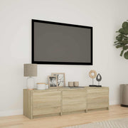 Tv-kast 140x34x40 cm Sonoma eiken met LED