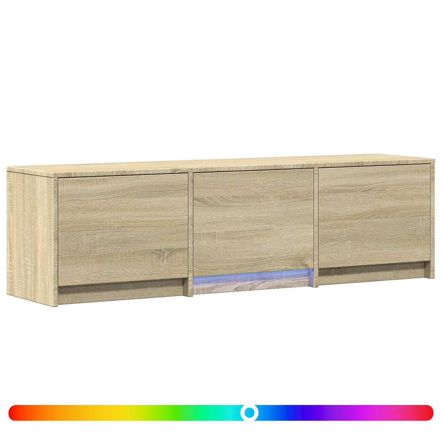 TV-kast met LED met LED met lade Sonoma Eiken 140 x 34 x 40 cm