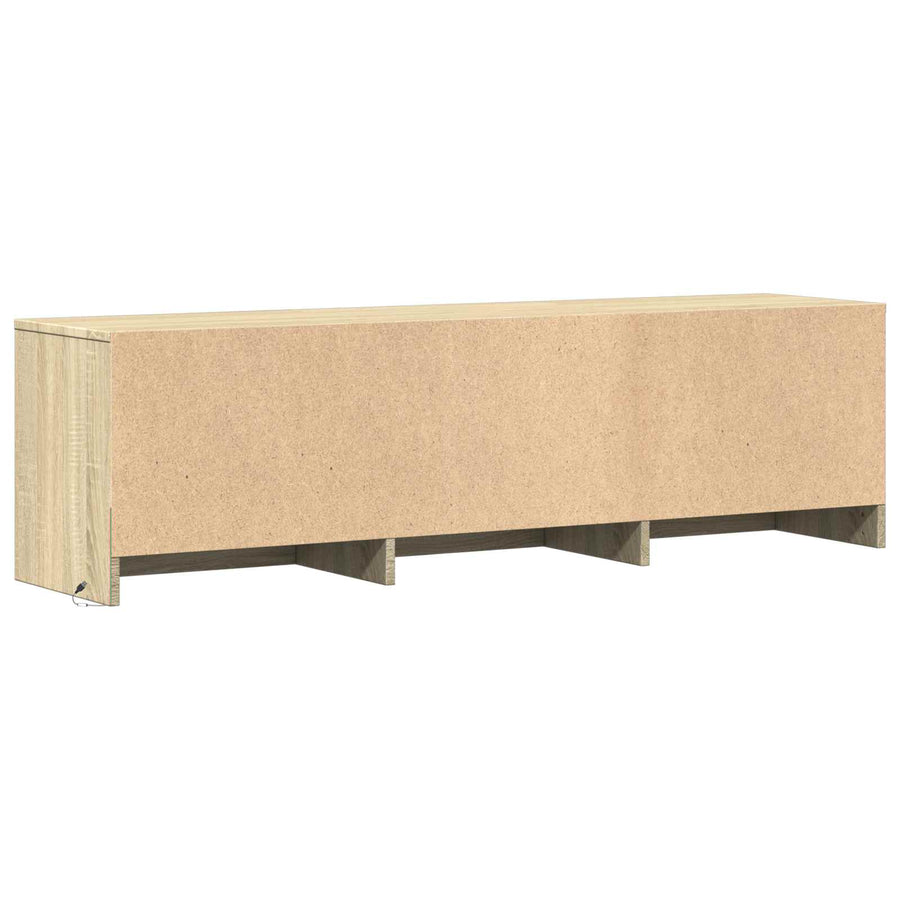 TV-kast met LED met LED met lade Sonoma Eiken 140 x 34 x 40 cm