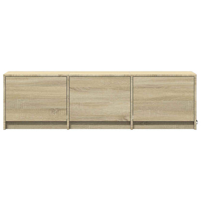 TV-kast met LED met LED met lade Sonoma Eiken 140 x 34 x 40 cm