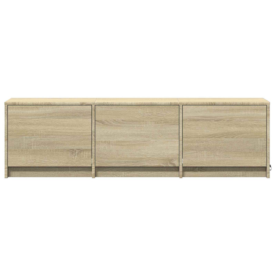 TV-kast met LED met LED met lade Sonoma Eiken 140 x 34 x 40 cm