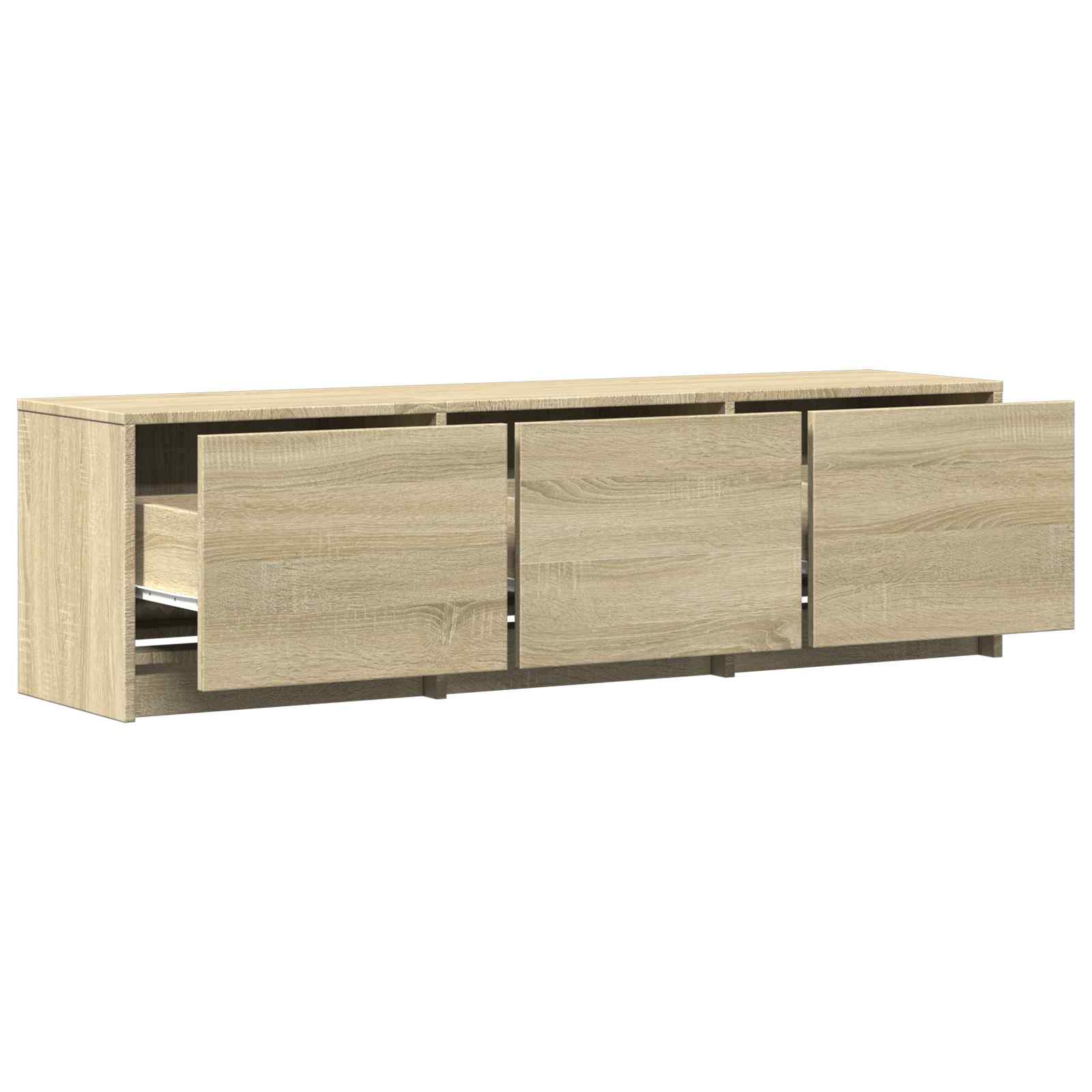 TV-kast met LED met LED met lade Sonoma Eiken 140 x 34 x 40 cm