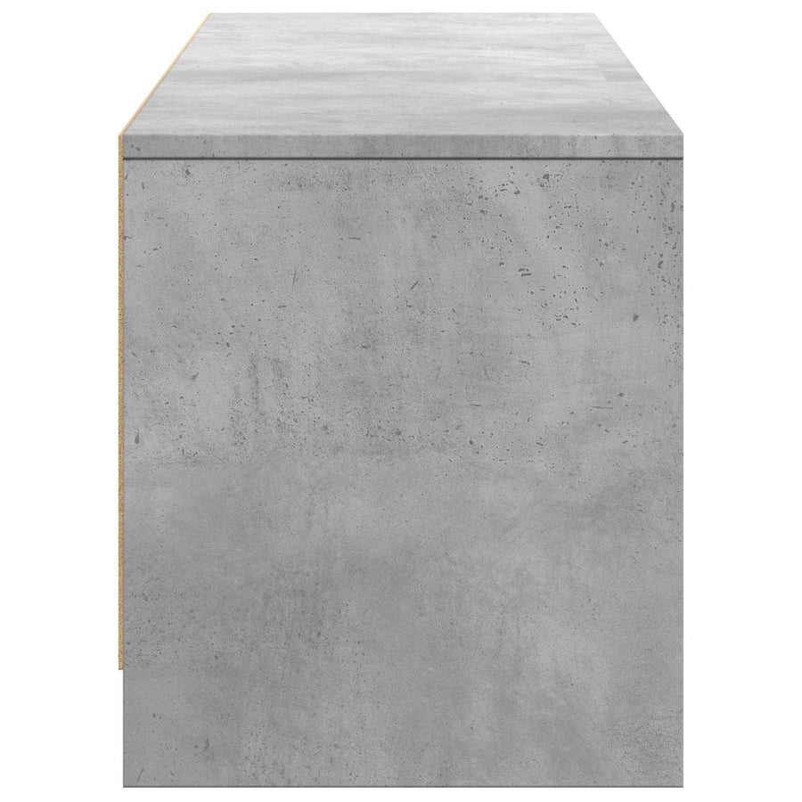 TV-kast met LED Beton Grijs 165 x 34 x 40 cm Geconstrueerd hout
