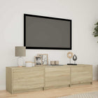 TV Cabinet with LED and Drawer Sonoma Oak 165 x 34 x 40 cm