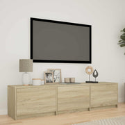Tv-kast 165x34x40 cm Sonoma Eiken met LED