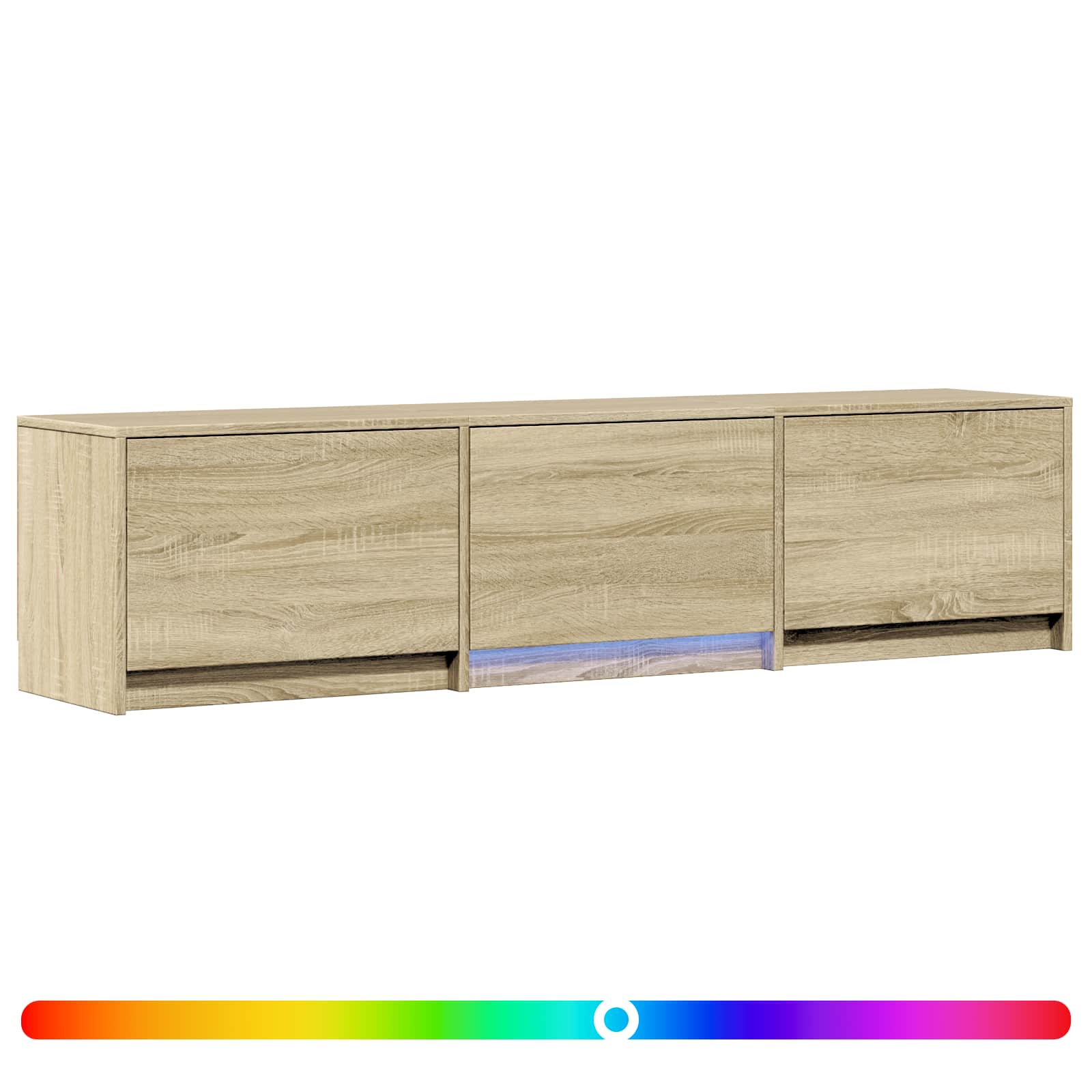 TV-kast met LED met LED met lade Sonoma Eiken 165 x 34 x 40 cm