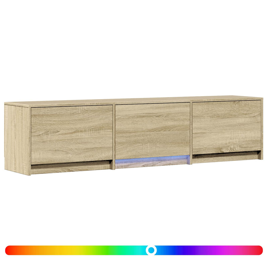 TV-kast met LED met LED met lade Sonoma Eiken 165 x 34 x 40 cm