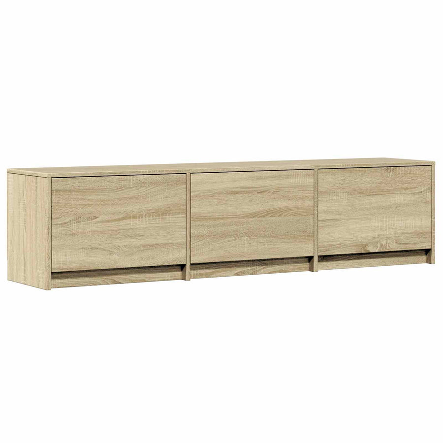 TV-kast met LED met LED met lade Sonoma Eiken 165 x 34 x 40 cm