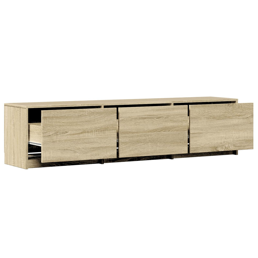 TV-kast met LED met LED met lade Sonoma Eiken 165 x 34 x 40 cm