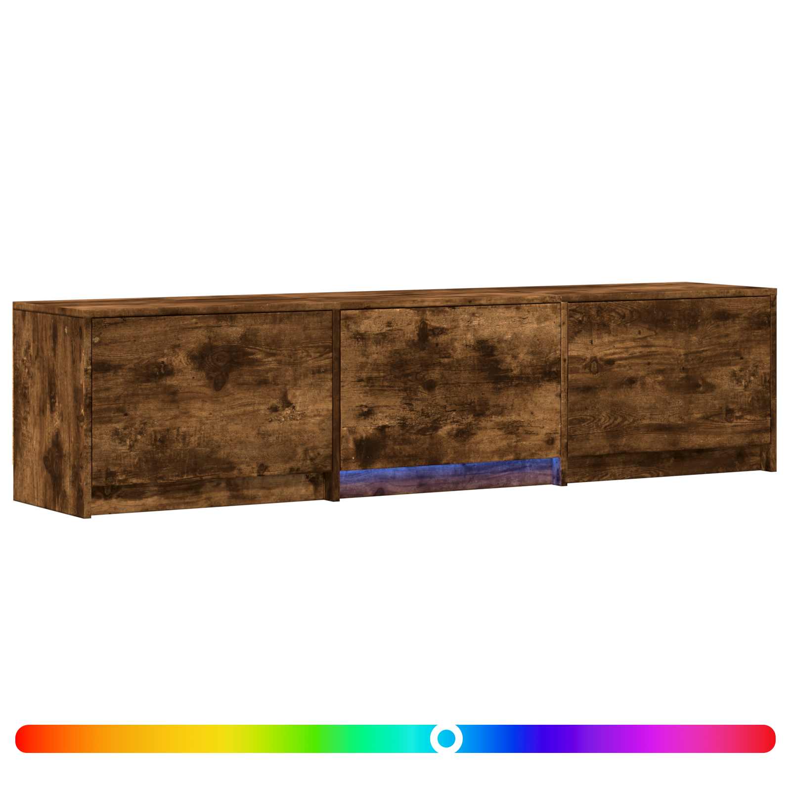 TV-kast met LED met LED met lade Gerookte Eik 165 x 34 x 40 cm