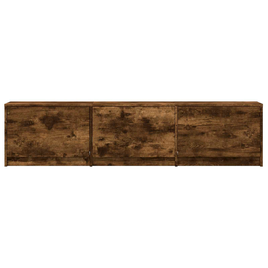 TV-kast met LED met LED met lade Gerookte Eik 165 x 34 x 40 cm