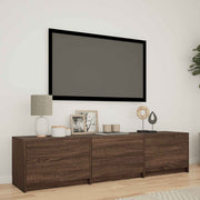 TV-kast 165x34x40 cm bruine eik met LED