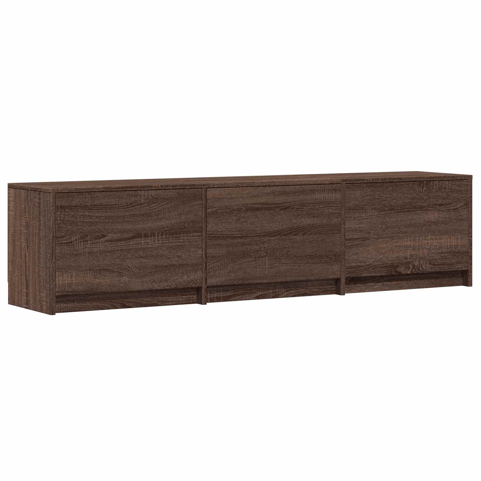 TV-kast met LED Bruine eik 165 x 34 x 40 cm Geconstrueerd hout