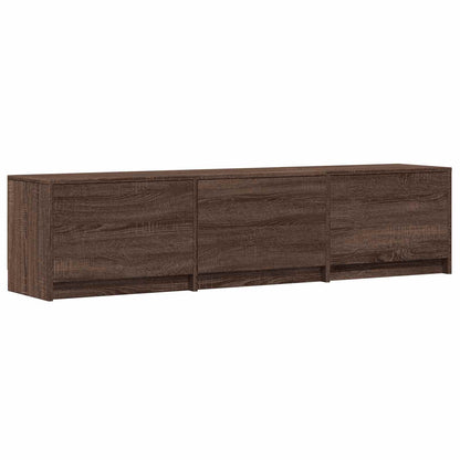 TV-kast met LED Bruine eik 165 x 34 x 40 cm Geconstrueerd hout