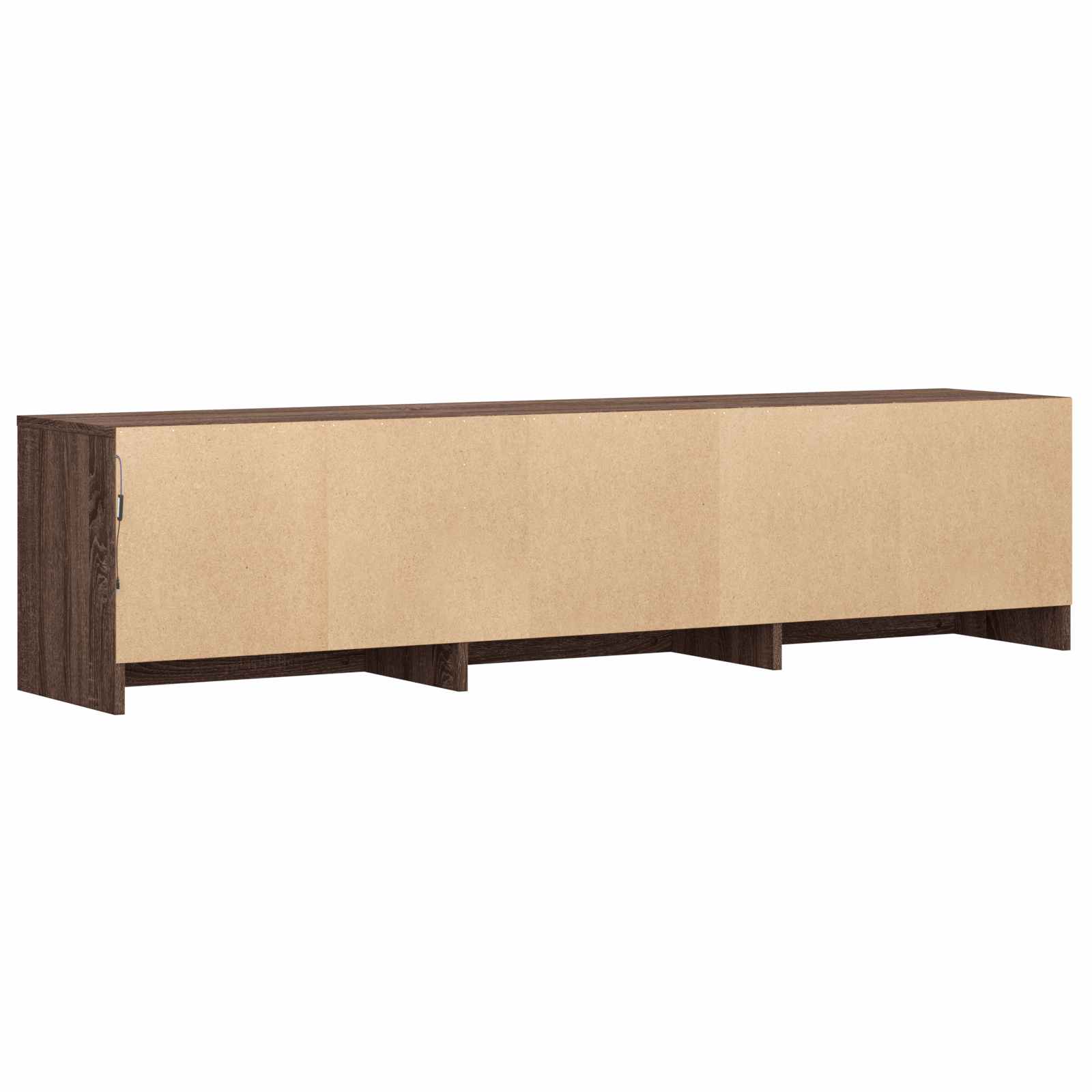 TV-kast met LED Bruine eik 165 x 34 x 40 cm Geconstrueerd hout