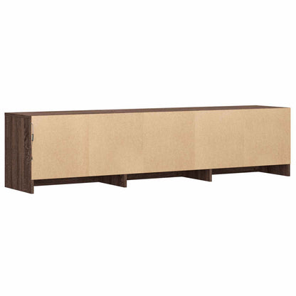 TV-kast met LED Bruine eik 165 x 34 x 40 cm Geconstrueerd hout