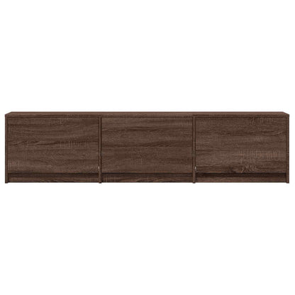 TV-kast met LED Bruine eik 165 x 34 x 40 cm Geconstrueerd hout