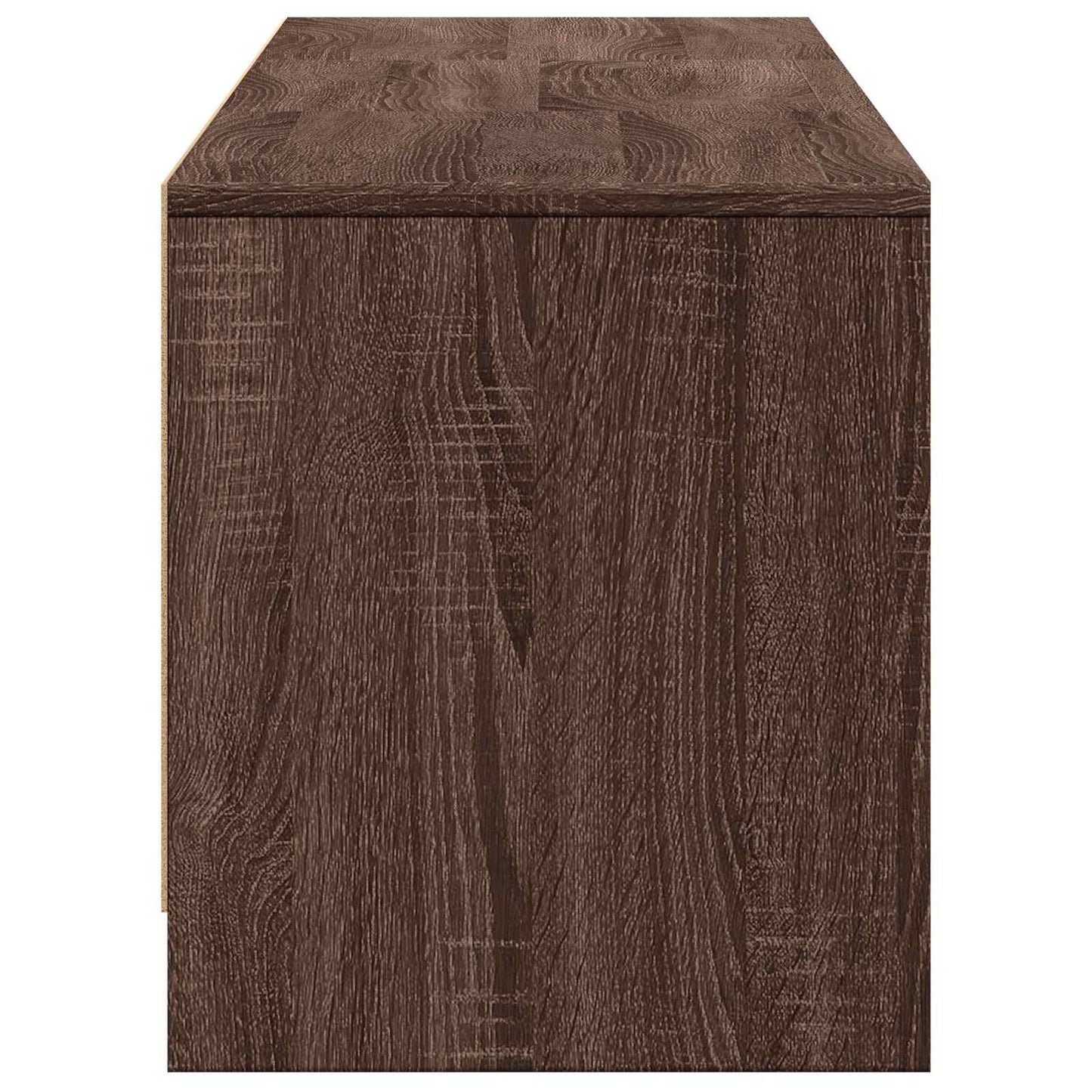 TV-kast met LED Bruine eik 165 x 34 x 40 cm Geconstrueerd hout