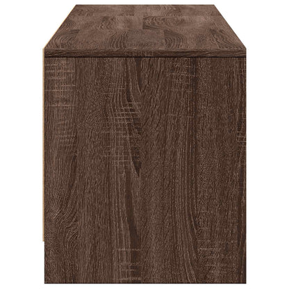 TV-kast met LED Bruine eik 165 x 34 x 40 cm Geconstrueerd hout