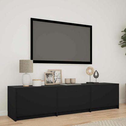 TV-kast met LED Zwart 165 x 34 x 40 cm Geconstrueerd hout