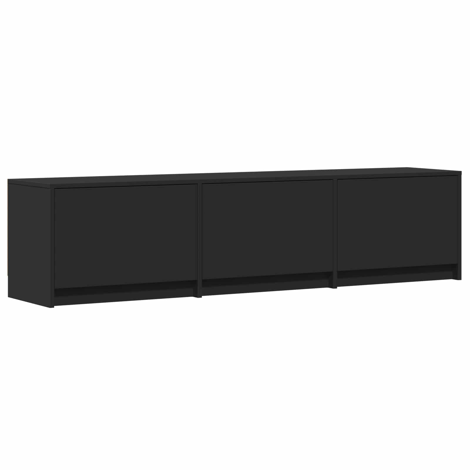 TV-kast met LED Zwart 165 x 34 x 40 cm Geconstrueerd hout