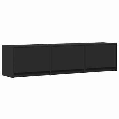 TV-kast met LED Zwart 165 x 34 x 40 cm Geconstrueerd hout