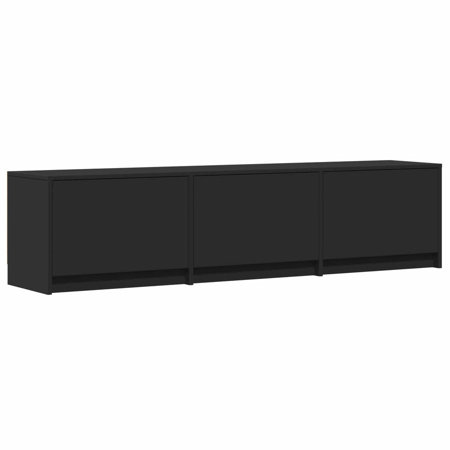 TV-kast met LED Zwart 165 x 34 x 40 cm Geconstrueerd hout
