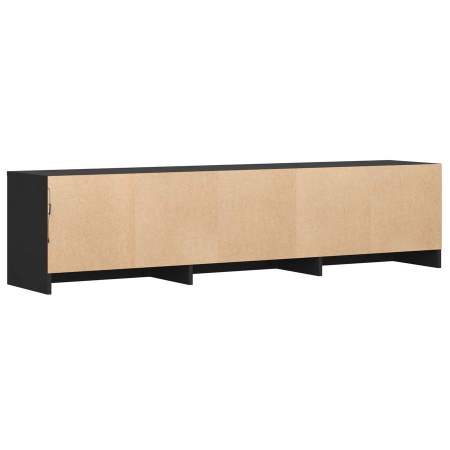 TV-kast met LED Zwart 165 x 34 x 40 cm Geconstrueerd hout