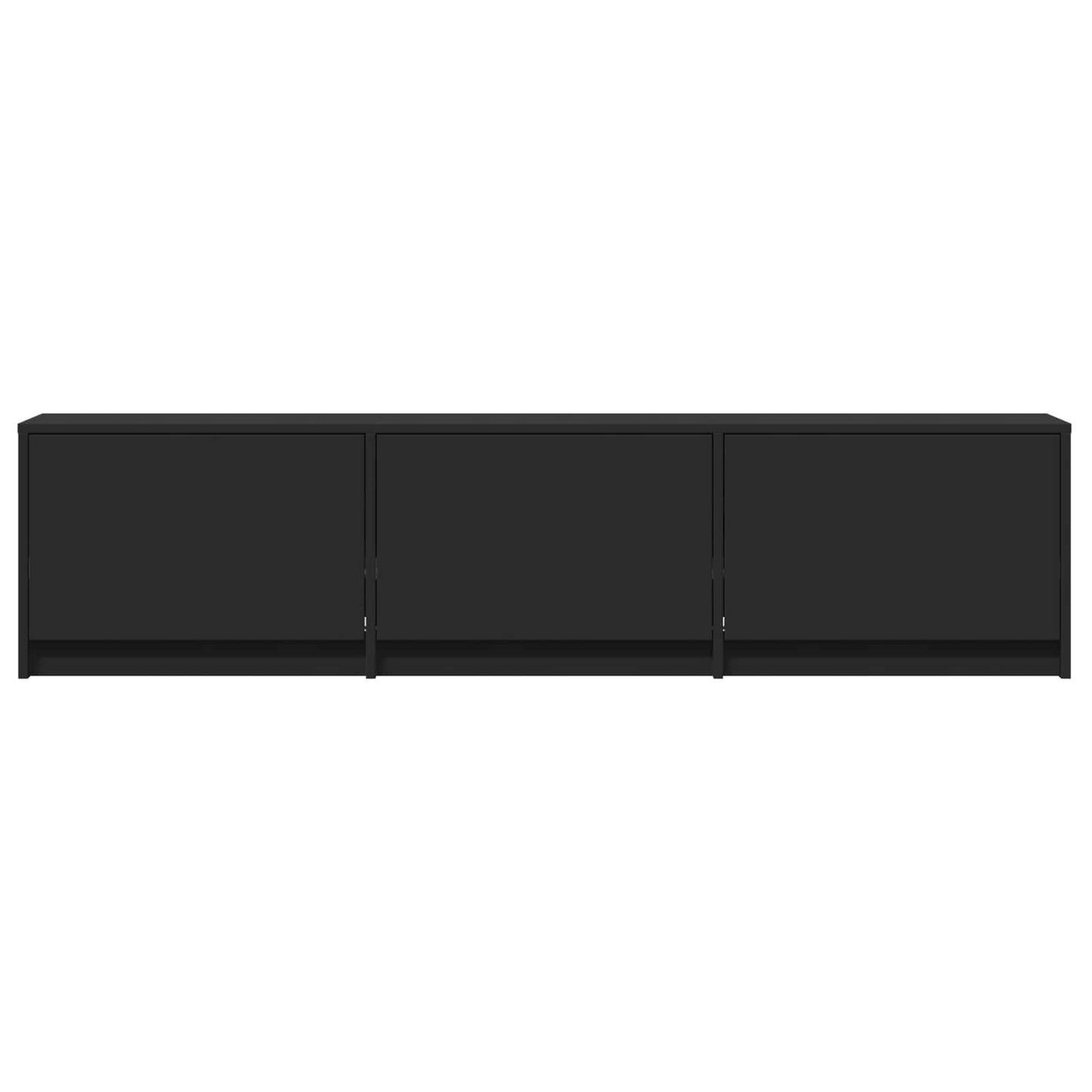 TV-kast met LED Zwart 165 x 34 x 40 cm Geconstrueerd hout