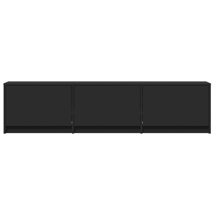 TV-kast met LED Zwart 165 x 34 x 40 cm Geconstrueerd hout