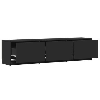TV-kast met LED Zwart 165 x 34 x 40 cm Geconstrueerd hout